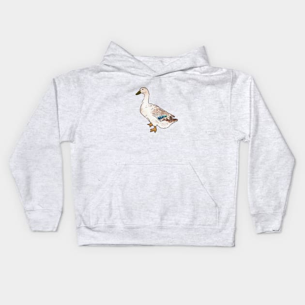 Welsh Harlequin Duck Kids Hoodie by E. Leary Art